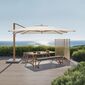 Positano Parasol 3.50 x 3.50 m square, Ivory