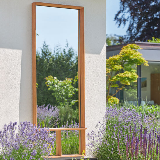 Fascino Mirror with teak frame, Vertical wide