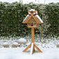 Birdhouse with Thatched Roof, Teak