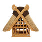 Birdhouse with Thatched Roof, Teak