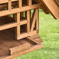 Birdhouse with Thatched Roof, Teak