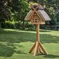 Birdhouse with Thatched Roof, Teak