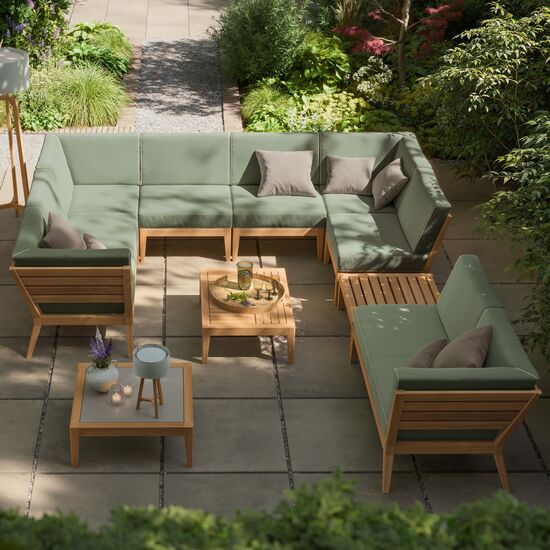 Valencia Lounge Coffee Table with teak top