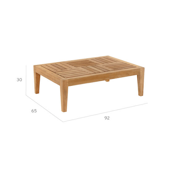 Valencia Lounge Coffee Table with teak top