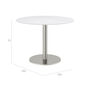 Ronda Single-Pedestal Table Ø 100 Ceramic Marble White
