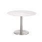 Ronda Single-Pedestal Table Ø 100 Ceramic Marble White