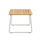 Pan Side Table Stainless Steel 48 x 48, Teak