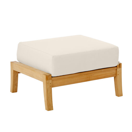 Prado Footstool Cushion Included, Wooden Footstool With Cushion
