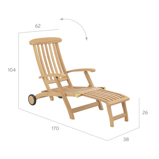 Royal Princess Deck Chair with wheels