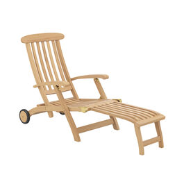 Royal Princess Deck Chair with wheels and extended footrest