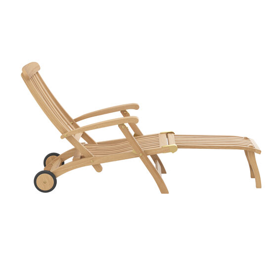 Royal Princess Deck Chair with wheels and extended footrest