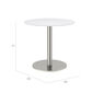 Ronda Single-Pedestal Table Ø 80 Ceramic Marble White
