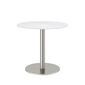 Ronda Single-Pedestal Table Ø 80 Ceramic Marble White