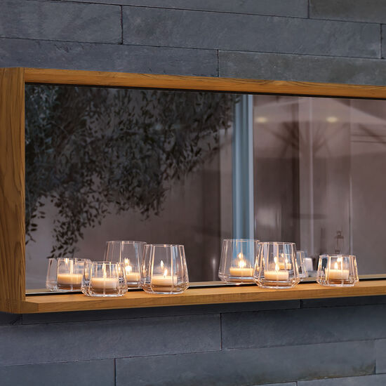 Lantern Set Crystal Glass (2 pieces)