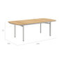 Temper Table Anodised Aluminium 255 x 105 with teak top