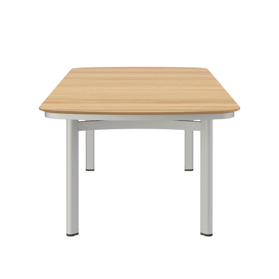 Temper Table Anodised Aluminium 255 x 105 with teak top