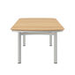 Temper Table Anodised Aluminium 255 x 105 with teak top