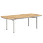 Temper Table Anodised Aluminium 255 x 105 with teak top