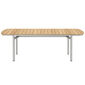 Temper Table Anodised Aluminium 255 x 105 with teak top
