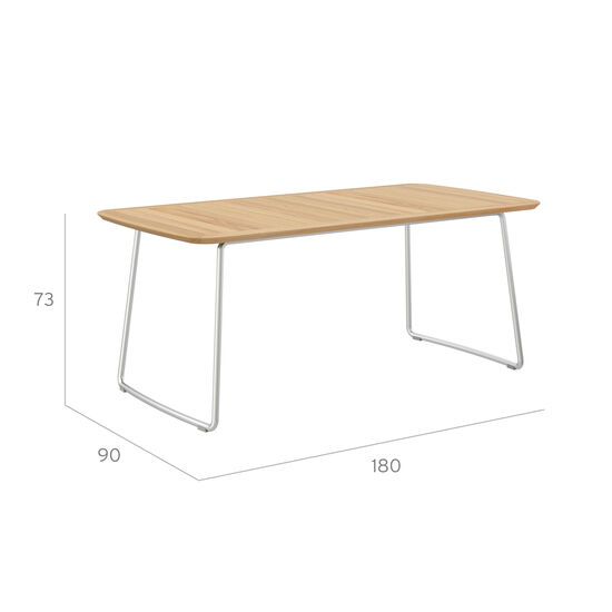 Amari Table 180 x 90 with teak top
