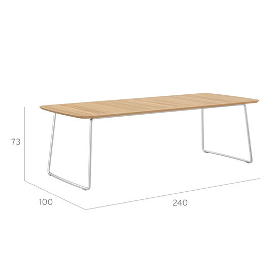 Amari Table 240 x 100 with teak top