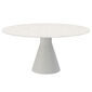 Namur Single-Pedestal Table lightweight concrete round 150 table top terrazzo mosaic