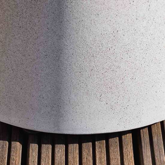 Namur Single-Pedestal Table lightweight concrete round 120 with ceramic top