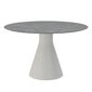 Namur Single-Pedestal Table lightweight concrete round 120 with ceramic top