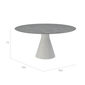 Namur Single-Pedestal Table lightweight concrete round 150 with ceramic top