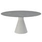 Namur Single-Pedestal Table lightweight concrete round 150 with ceramic top