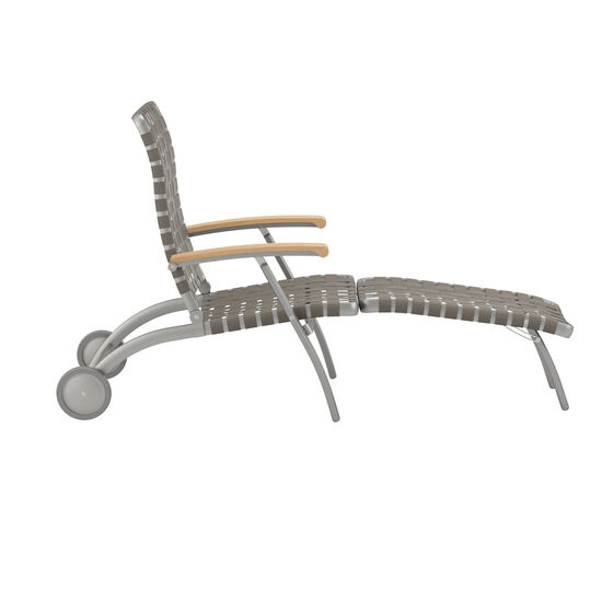 United States Deck Chair Silk with wheels and longer footrest