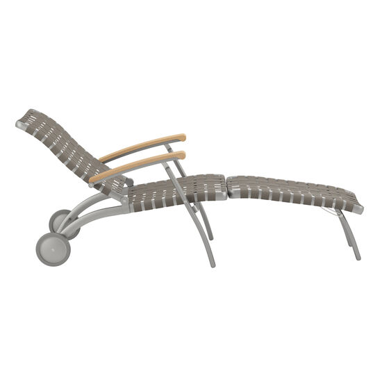 United States Deck Chair Silk with wheels and longer footrest