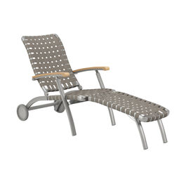 United States Deck Chair Silk with wheels and longer footrest