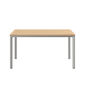 Portland Table Silk Aluminium 140 x 90  with teak top