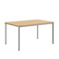 Portland Table Silk Aluminium 140 x 90  with teak top
