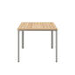Portland Table Silk Aluminium 140 x 90  with teak top