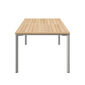 Portland Extending Table Silk Aluminium 240-300 x 100 with teak top