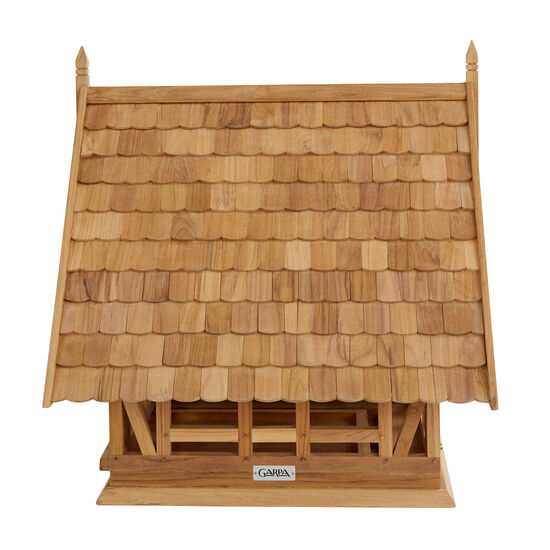 Birdhouse with Shingles, Teak