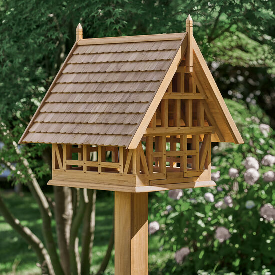 Birdhouse with Shingles, Teak
