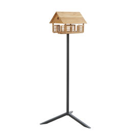 Birdhouse Small for Flower Beds, Teak