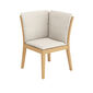 Cushion Valencia Seat Element Corner in the design "Linum/ seams Linum"