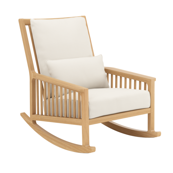 Newhaven Rocking Chair incl. cushion in the design "Linum/seams Linum"