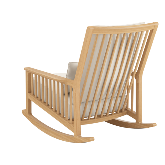 Newhaven Rocking Chair incl. cushion in the design "Linum/seams Linum"