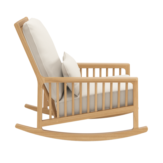 Newhaven Rocking Chair incl. cushion in the design "Linum/seams Linum"