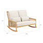 Newhaven Rocking Chair Two-Seater incl. cushion in the design "Linum/seams Linum"