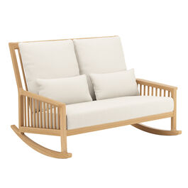 Newhaven Rocking Chair Two-Seater incl. cushion in the design "Linum/seams Linum"