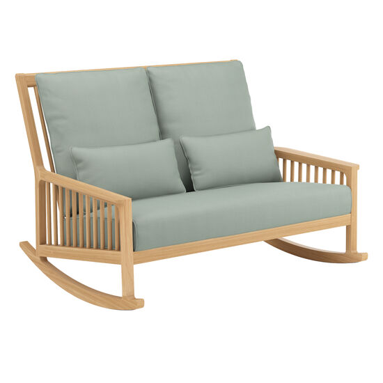 Newhaven Rocking Chair Two-Seater incl. cushion in the design "Mineral/seams Linum"