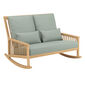 Newhaven Rocking Chair Two-Seater incl. cushion in the design "Mineral/seams Linum"
