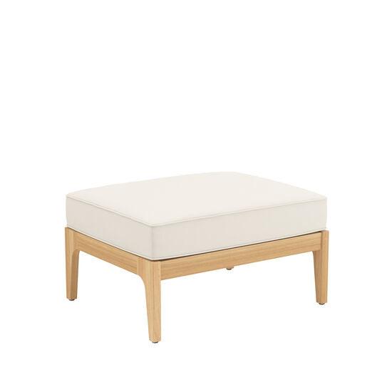 Newhaven Footstool incl. cushion in the design "Linum/seams Linum"
