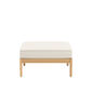 Newhaven Footstool incl. cushion in the design "Linum/seams Linum"